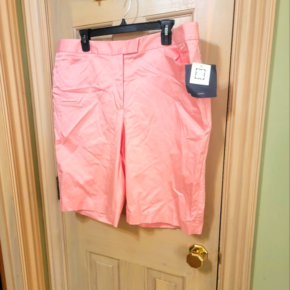 NWT LIZ CLAIBORNE JACKIE PEACH SHORTS WOMENS PLUS SZ 18